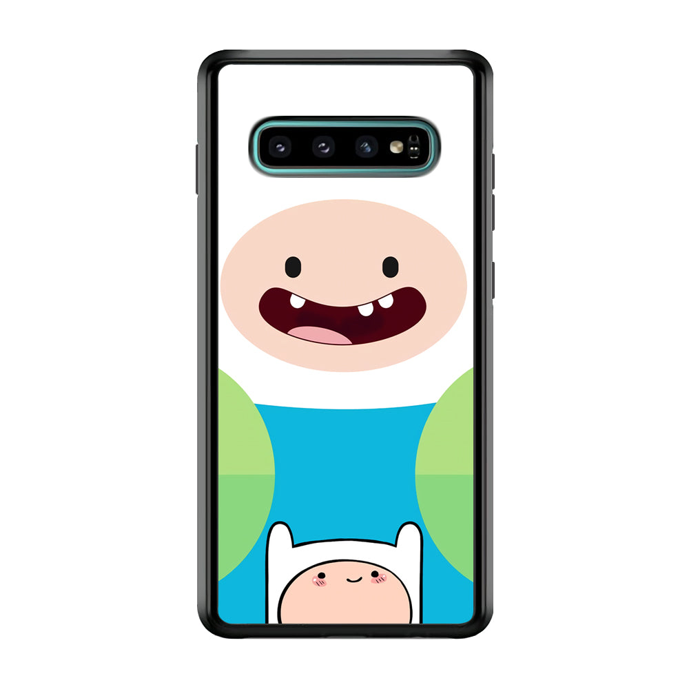 Fin Adventure Time Smiling Face Samsung Galaxy S10 Plus Case