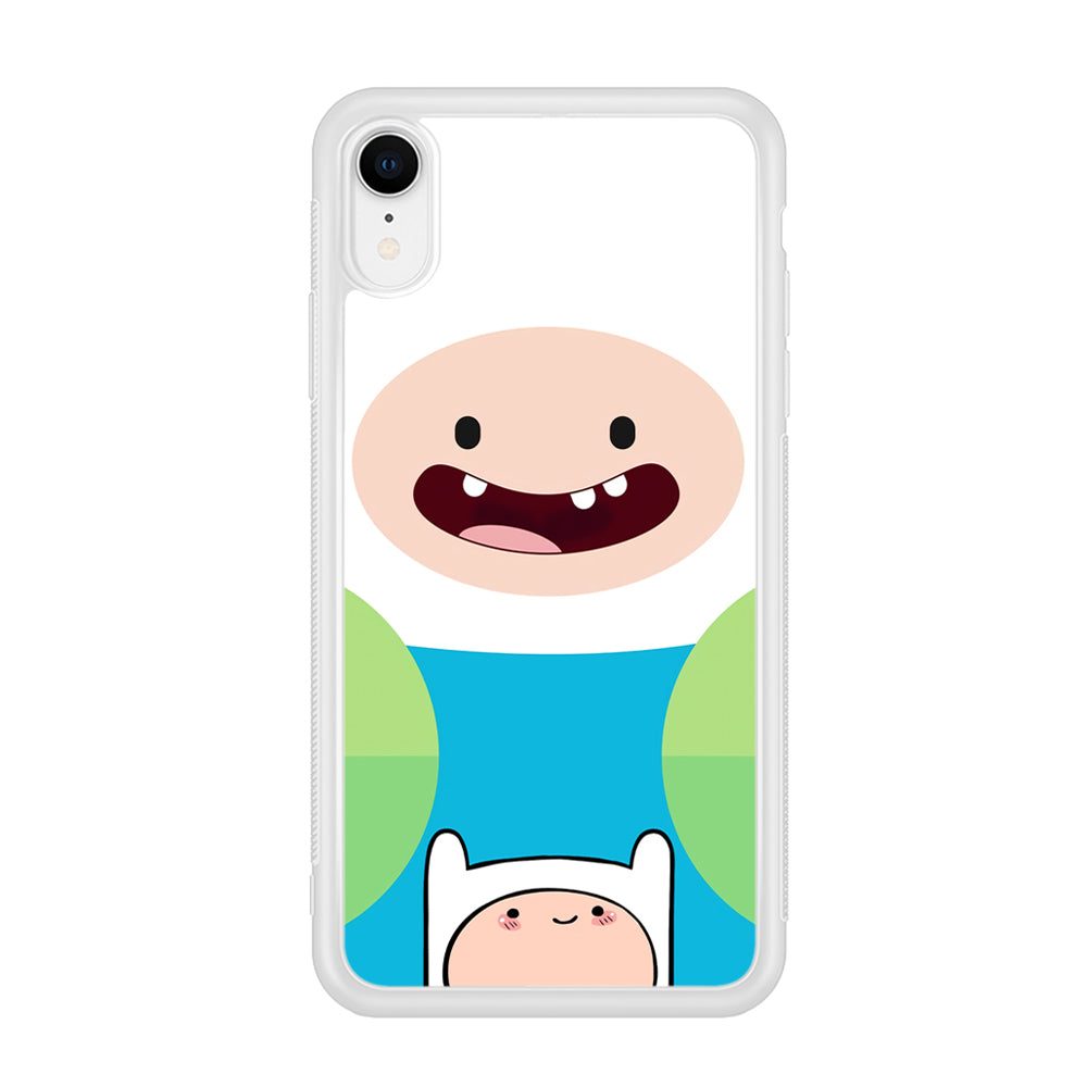 Fin Adventure Time Smiling Face iPhone XR Case