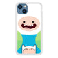 Fin Adventure Time Smiling Face iPhone 15 Plus Case