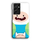 Fin Adventure Time Smiling Face Samsung Galaxy S21 Ultra Case