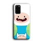 Fin Adventure Time Smiling Face Samsung Galaxy S20 Plus Case