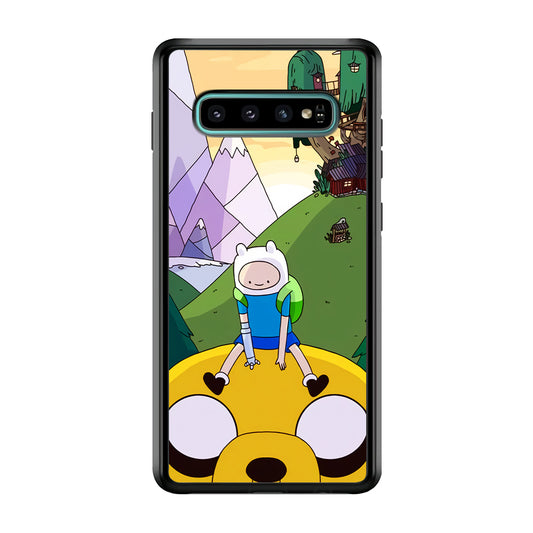 Fin And Jake Adventure Time Sad Moment Samsung Galaxy S10 Plus Case