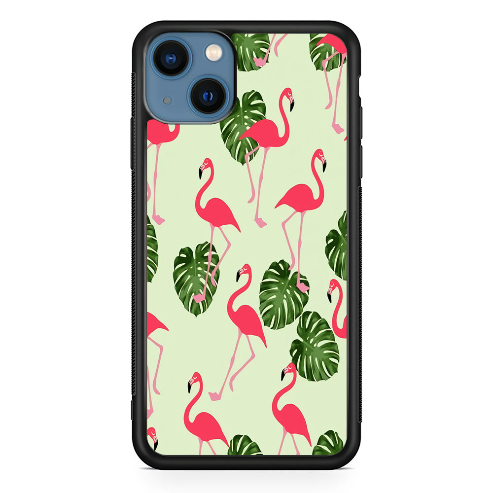 Flamingo Leaf iPhone 15 Case