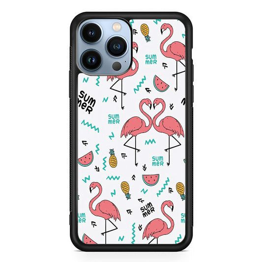 Flamingo Summer iPhone 14 Pro Max Case