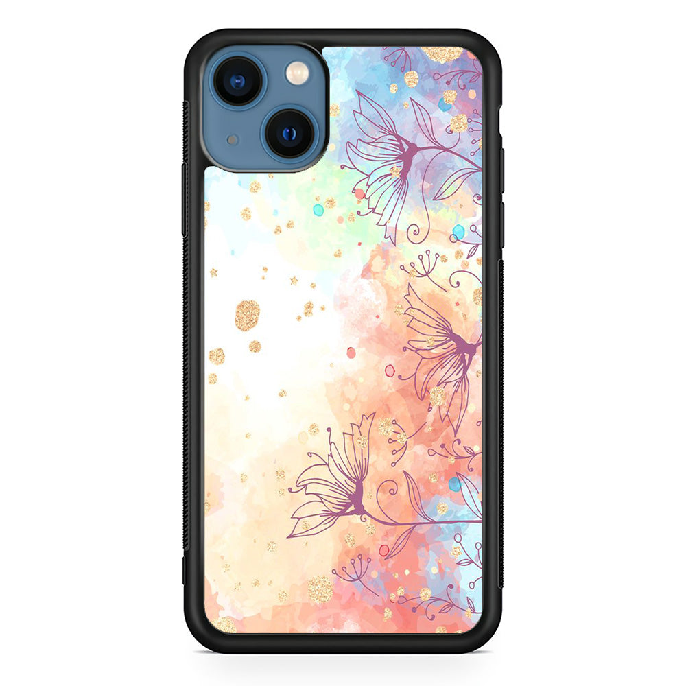 Flowers Purple And Mix Colours iPhone 15 Plus Case