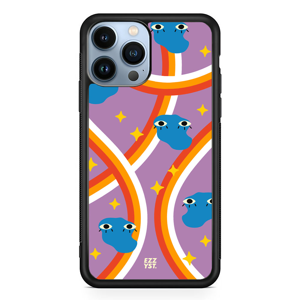 Flowing Rainbow Innocent Blue Face Magsafe iPhone Case