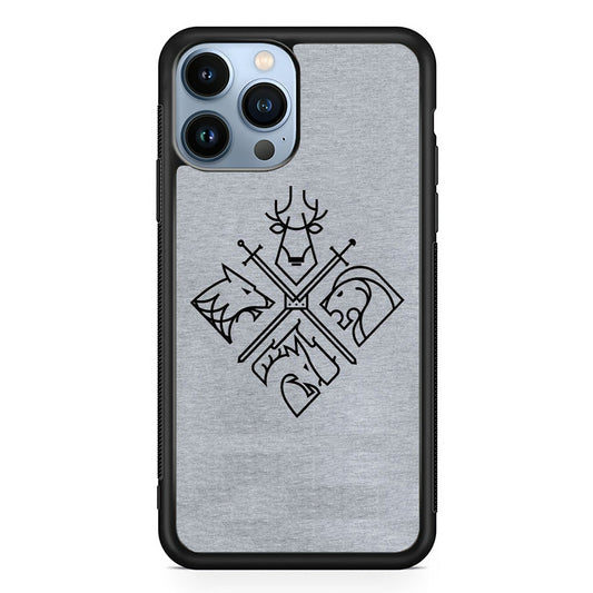 Game Of Thrones Valar Morghulis Grey Jeans Emblem iPhone 14 Pro Case