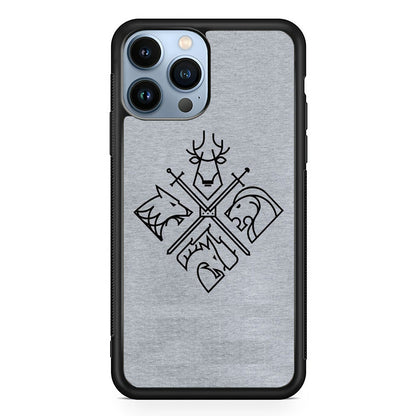 Game Of Thrones Valar Morghulis Grey Jeans Emblem iPhone 14 Pro Max Case