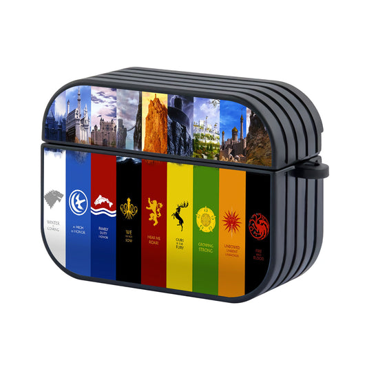 Game of Thrones Castles Emblem Hard Plastic Case Cover For Apple Airpods Pro 2 - Ezzystore