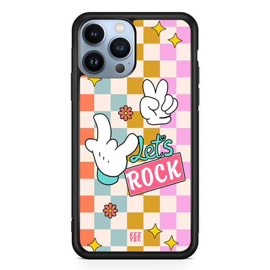 Genre of Rock Sticker Hands on and Lets Rock Magsafe iPhone Case