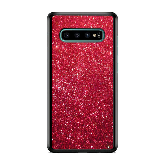 Glitter Light Sand Red Maroon Samsung Galaxy S10 Case