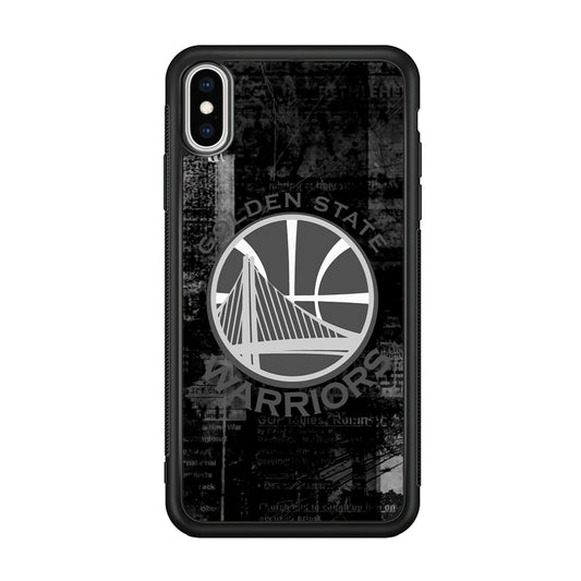 Golden State Warriors Grey Word Abstract iPhone XS Case