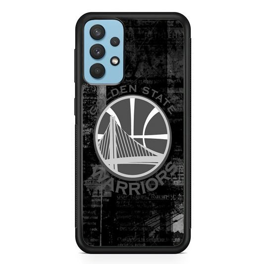 Golden State Warriors Grey Word Abstract Samsung Galaxy A32 Case