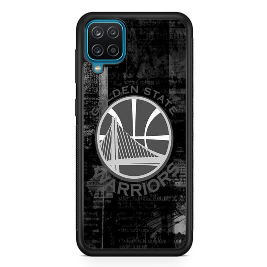 Golden State Warriors Grey Word Abstract Samsung Galaxy A12 Case