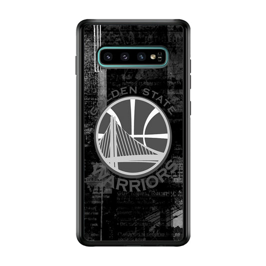 Golden State Warriors Grey Word Abstract Samsung Galaxy S10 Case