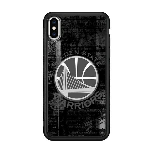 Golden State Warriors Grey Word Abstract iPhone X Case