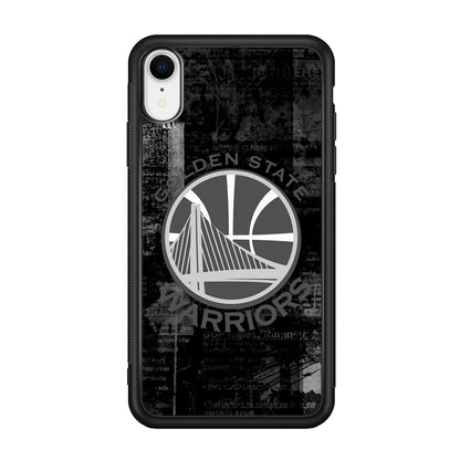 Golden State Warriors Grey Word Abstract iPhone XR Case