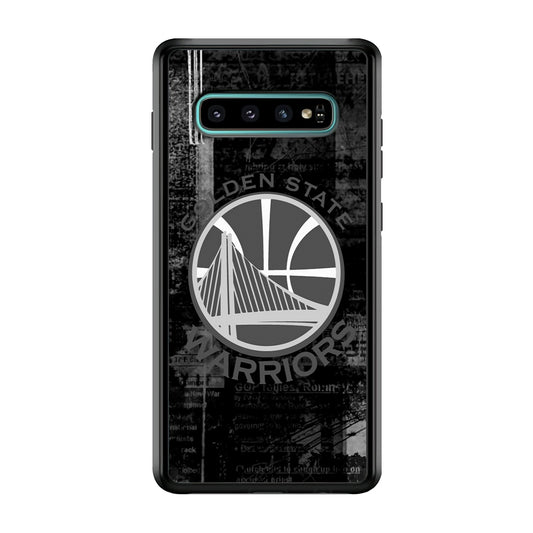 Golden State Warriors Grey Word Abstract Samsung Galaxy S10 Plus Case