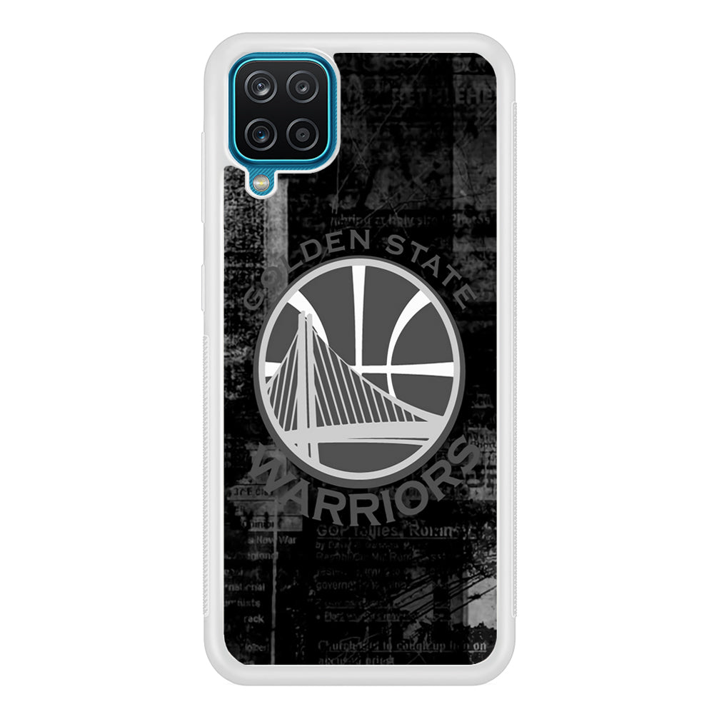 Golden State Warriors Grey Word Abstract Samsung Galaxy A12 Case