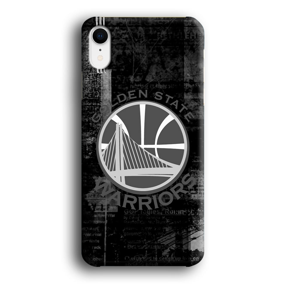 Golden State Warriors Grey Word Abstract iPhone XR Case