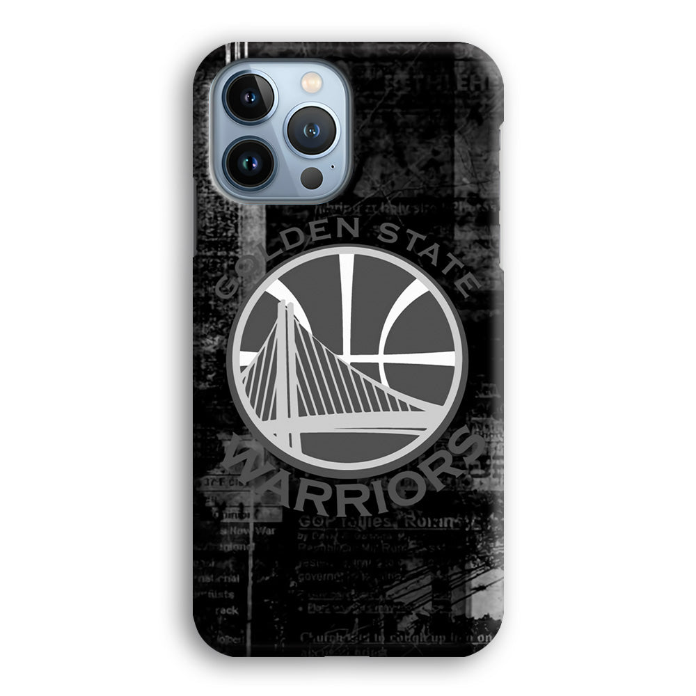 Golden State Warriors Grey Word Abstract iPhone 15 Pro Case