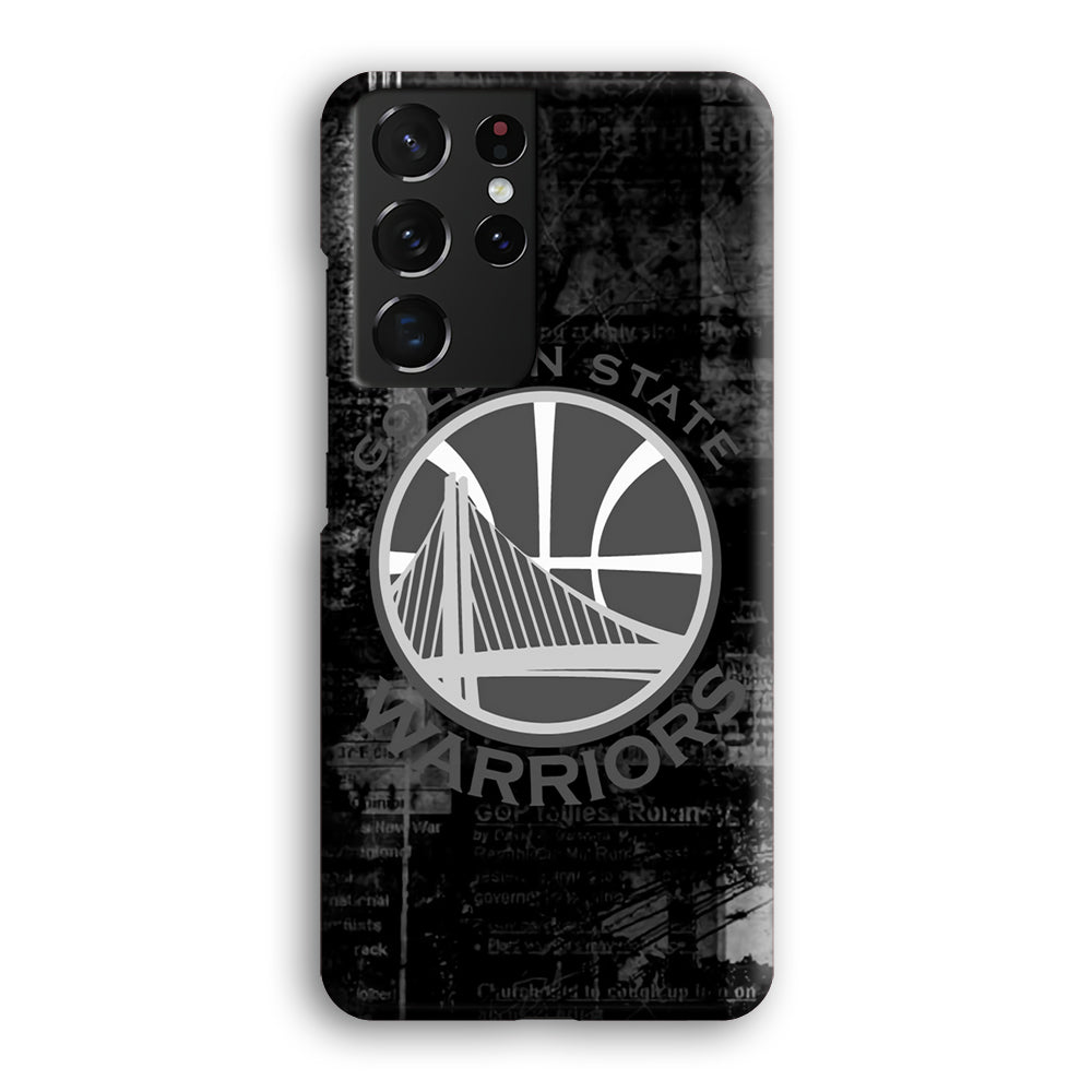 Golden State Warriors Grey Word Abstract Samsung Galaxy S21 Ultra Case