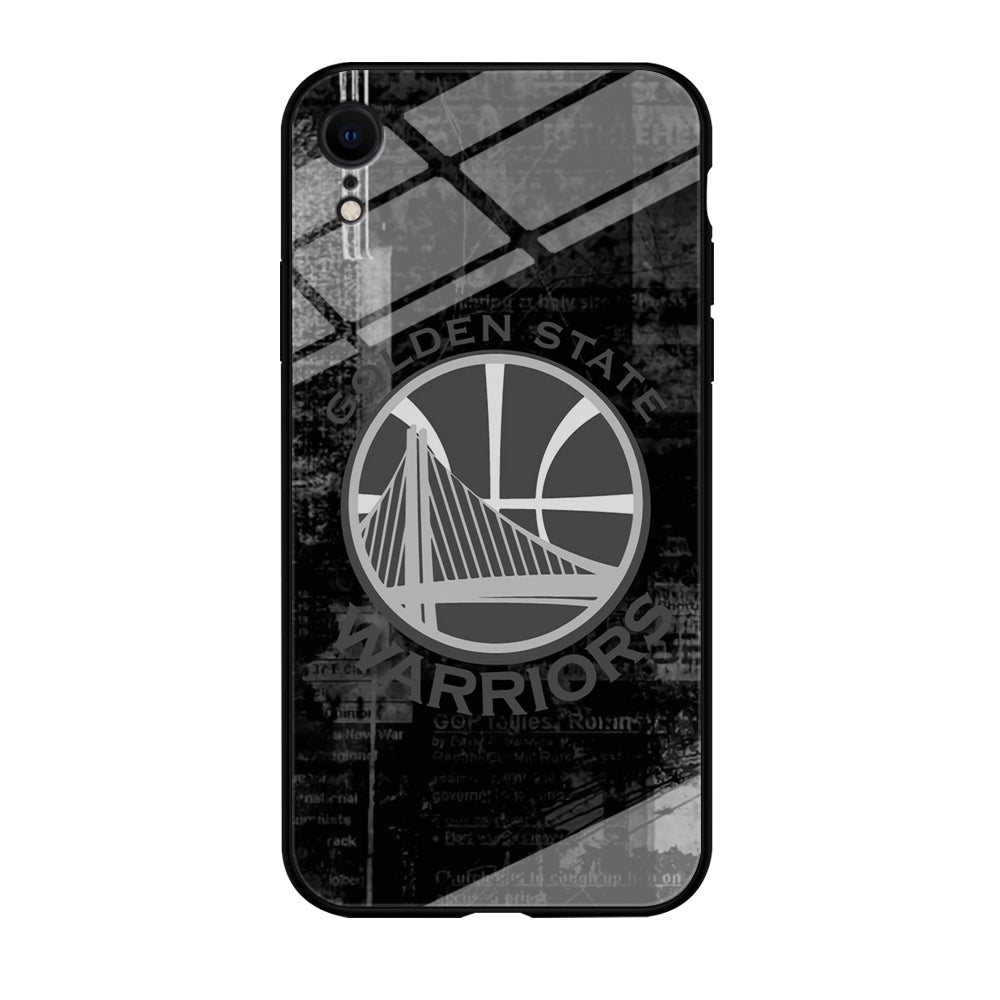 Golden State Warriors Grey Word Abstract iPhone XR Case