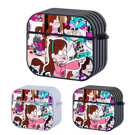 Gravity Falls Mabel Pines Collage Hard Plastic Case Cover For Apple Airpods 3