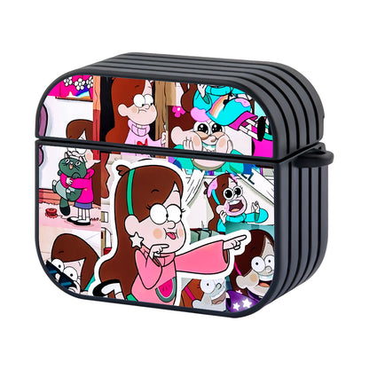 Gravity Falls Mabel Pines Collage Hard Plastic Case Cover For Apple Airpods 3