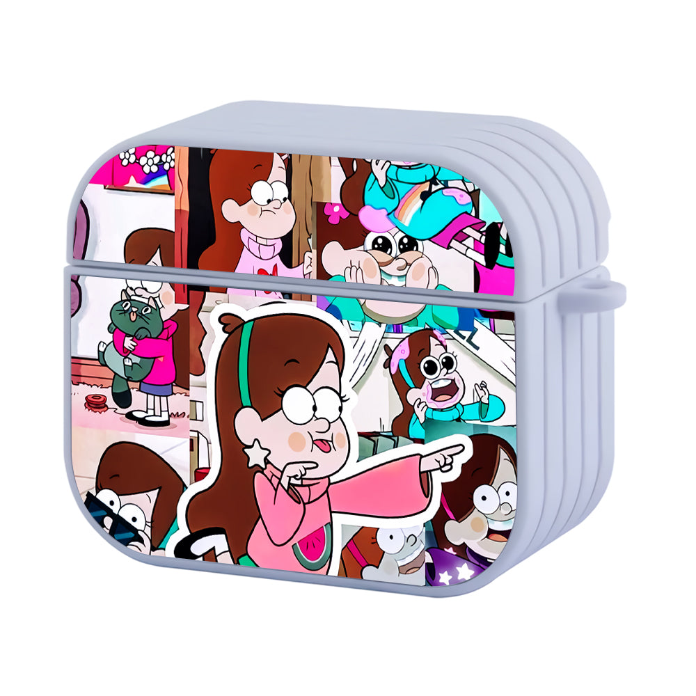 Gravity Falls Mabel Pines Collage Hard Plastic Case Cover For Apple Airpods 3