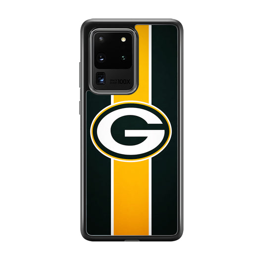Green Bay Packers Yellow Stripe Samsung Galaxy S20 Ultra Case