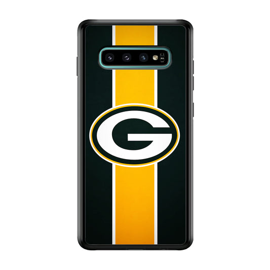 Green Bay Packers Yellow Stripe Samsung Galaxy S10 Case