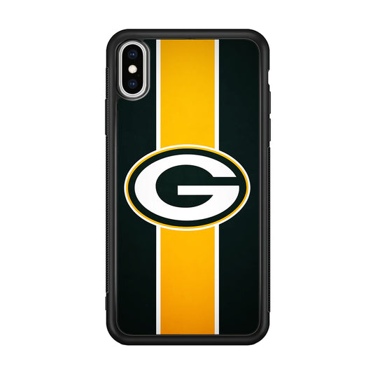 Green Bay Packers Yellow Stripe iPhone Xs Max Case
