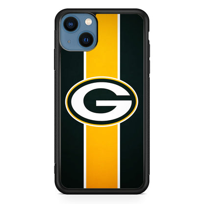 Green Bay Packers Yellow Stripe iPhone 15 Plus Case