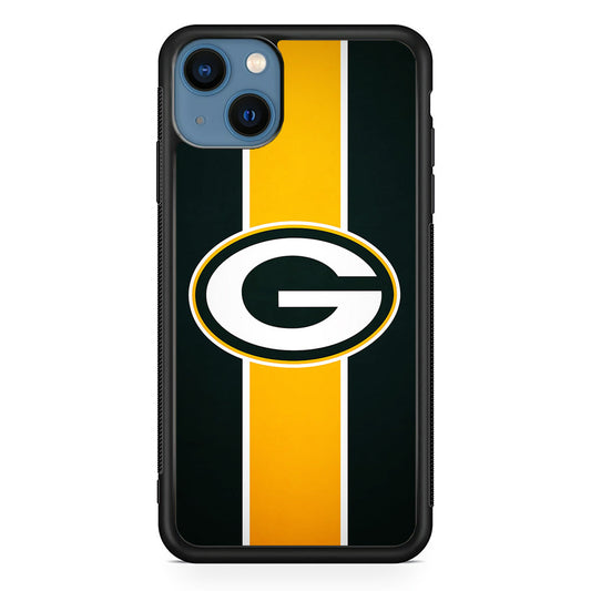 Green Bay Packers Yellow Stripe iPhone 15 Plus Case