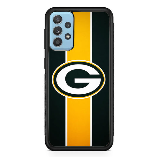 Green Bay Packers Yellow Stripe Samsung Galaxy A72 Case