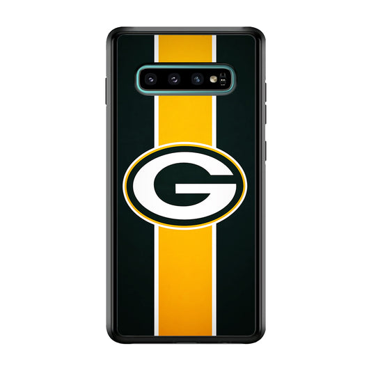 Green Bay Packers Yellow Stripe Samsung Galaxy S10 Plus Case