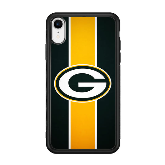 Green Bay Packers Yellow Stripe iPhone XR Case