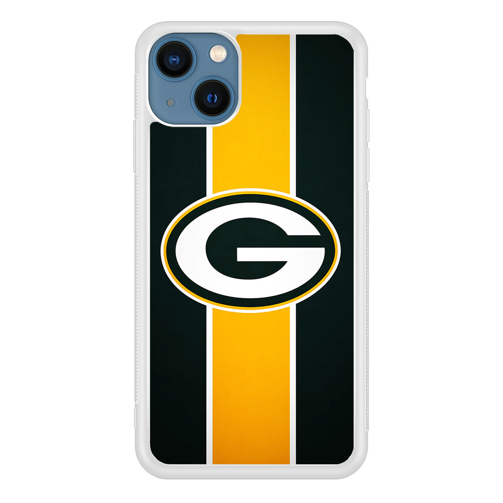 Green Bay Packers Yellow Stripe iPhone 14 Plus Case