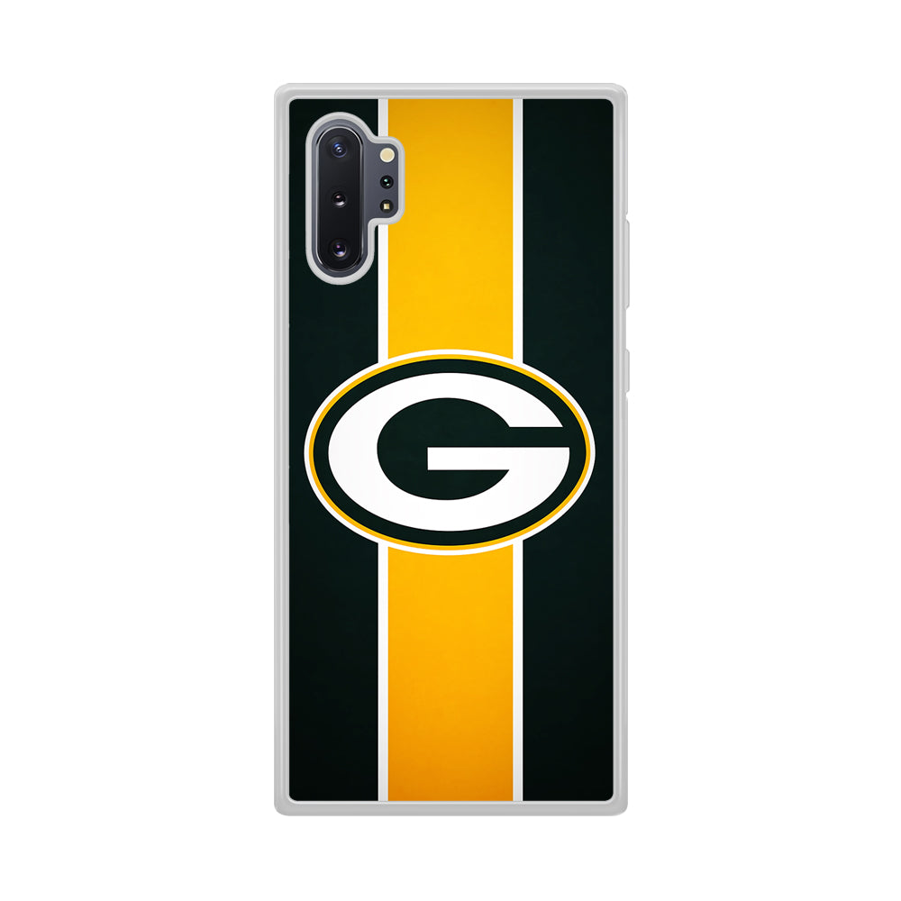 Green Bay Packers Yellow Stripe Samsung Galaxy Note 10 Plus Case