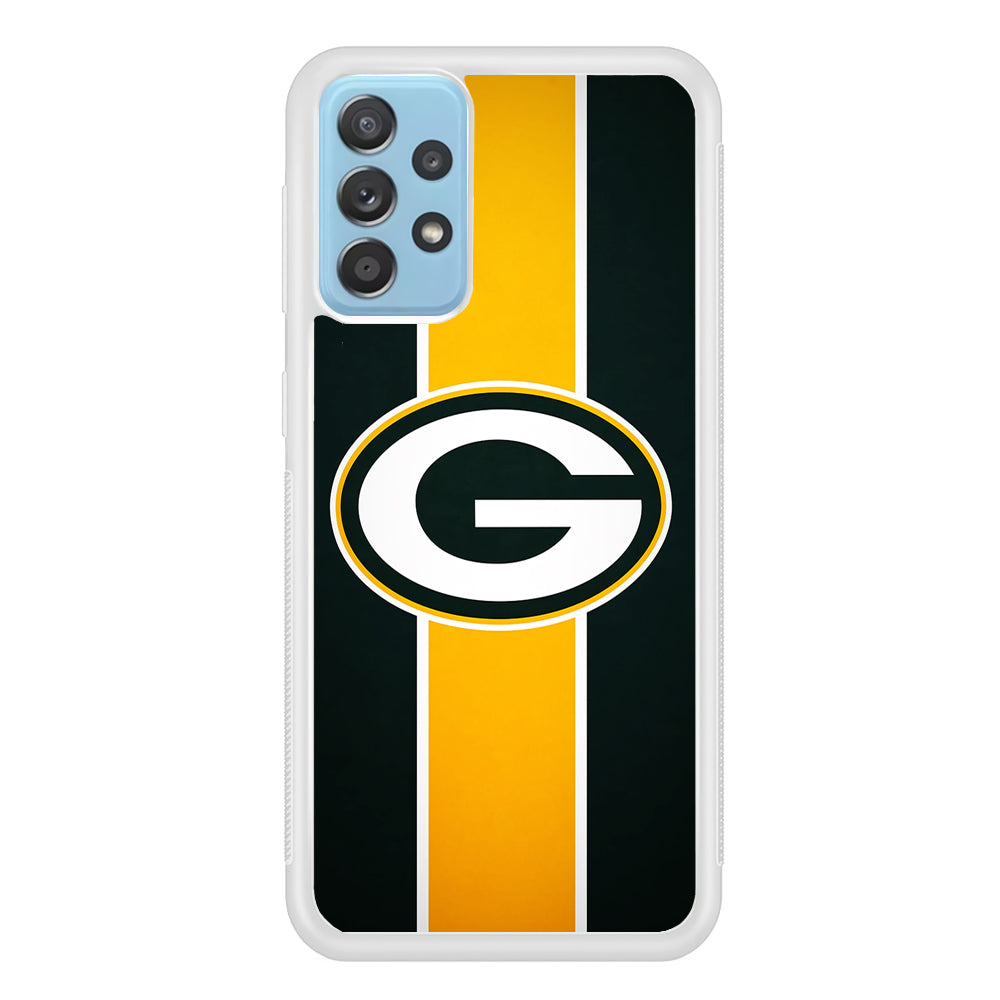 Green Bay Packers Yellow Stripe Samsung Galaxy A52 Case