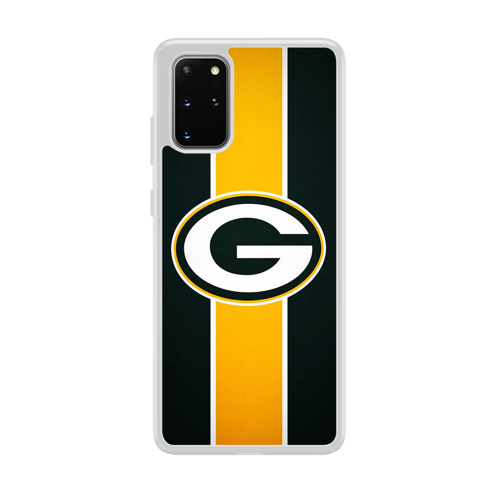 Green Bay Packers Yellow Stripe Samsung Galaxy S20 Plus Case