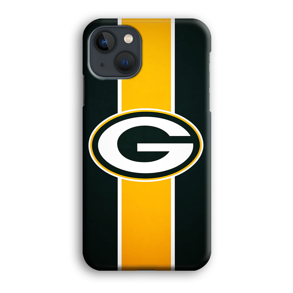 Green Bay Packers Yellow Stripe iPhone 14 Plus Case