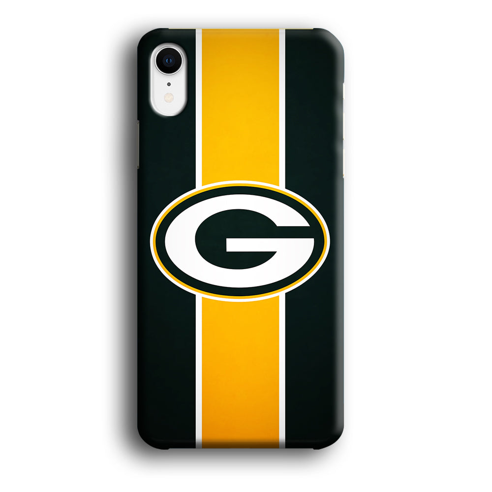 Green Bay Packers Yellow Stripe iPhone XR Case