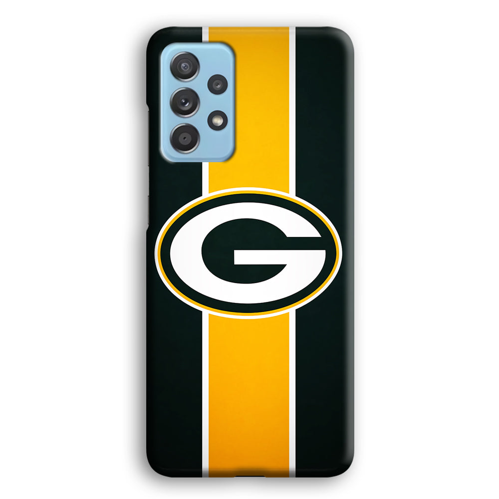 Green Bay Packers Yellow Stripe Samsung Galaxy A52 Case