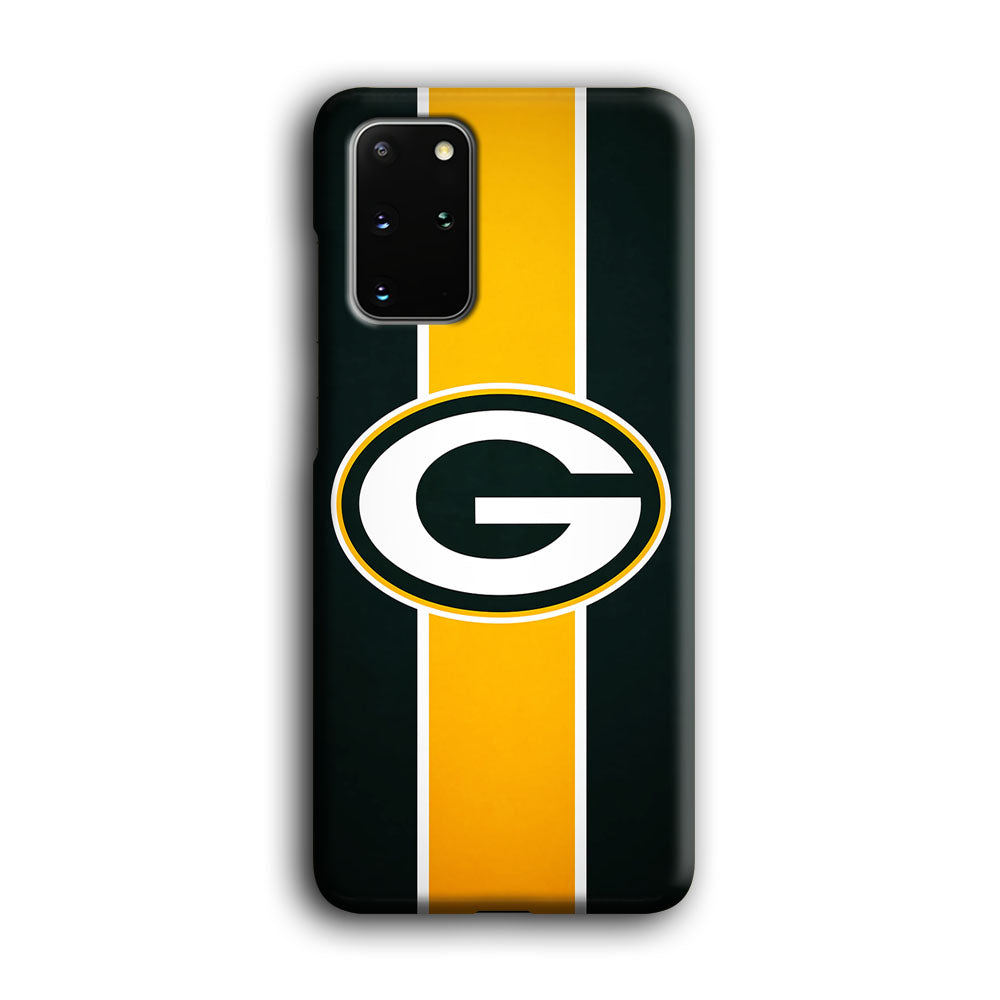 Green Bay Packers Yellow Stripe Samsung Galaxy S20 Plus Case