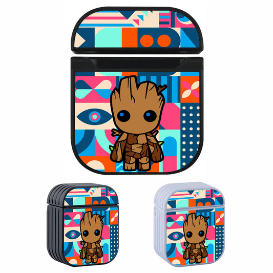 Groot Pattern Abstract Hard Plastic Case Cover For Apple Airpods