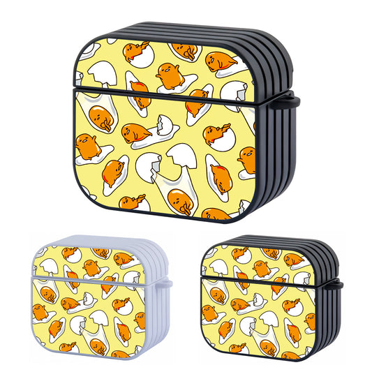 Gudetama Cracked Eggs Doodle Hard Plastic Case Cover For Apple Airpods 3