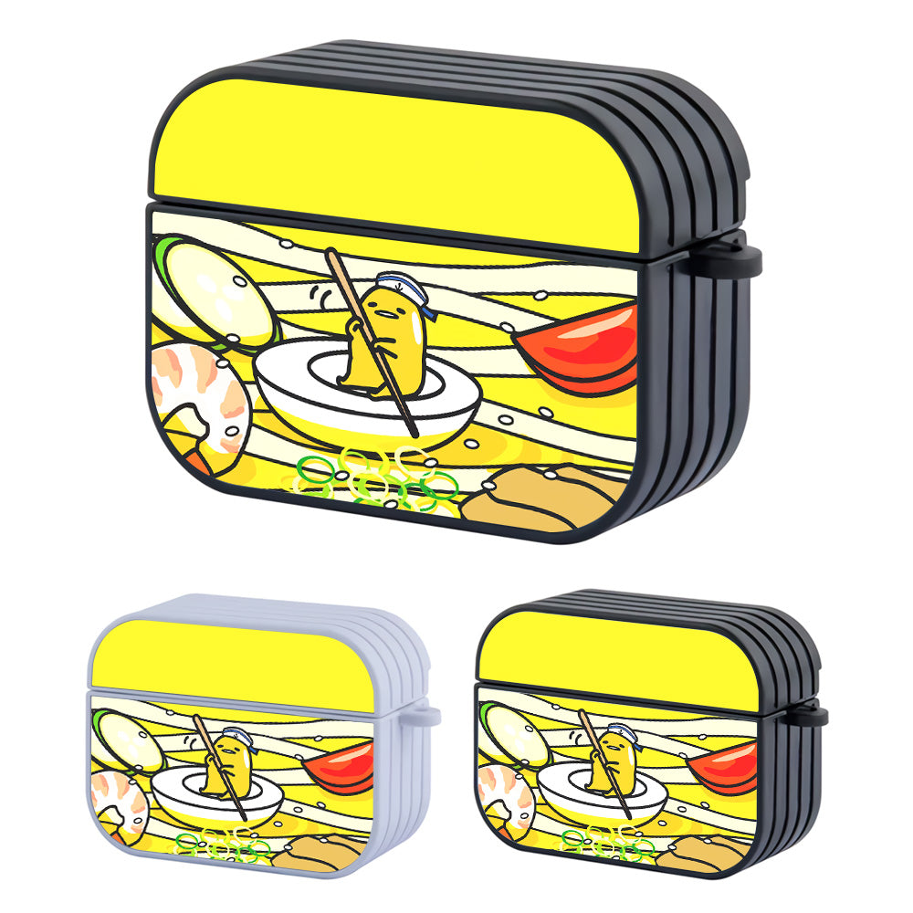 Gudetama Sailing On Ramen Hard Plastic Case Cover For Apple Airpods Pro