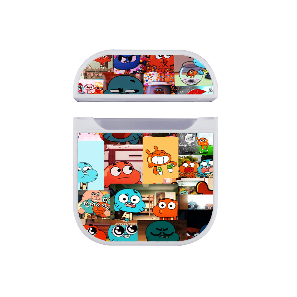 Gumball And Darwin Aesthetic Collage Hard Plastic Case Cover For Apple Airpods